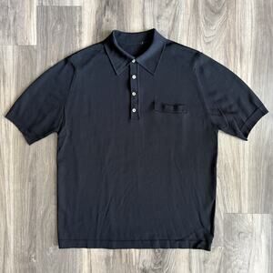 Vintage Montagut Paris Mens Polo Shirt Short Sleeve Knit Collared Size M(?)